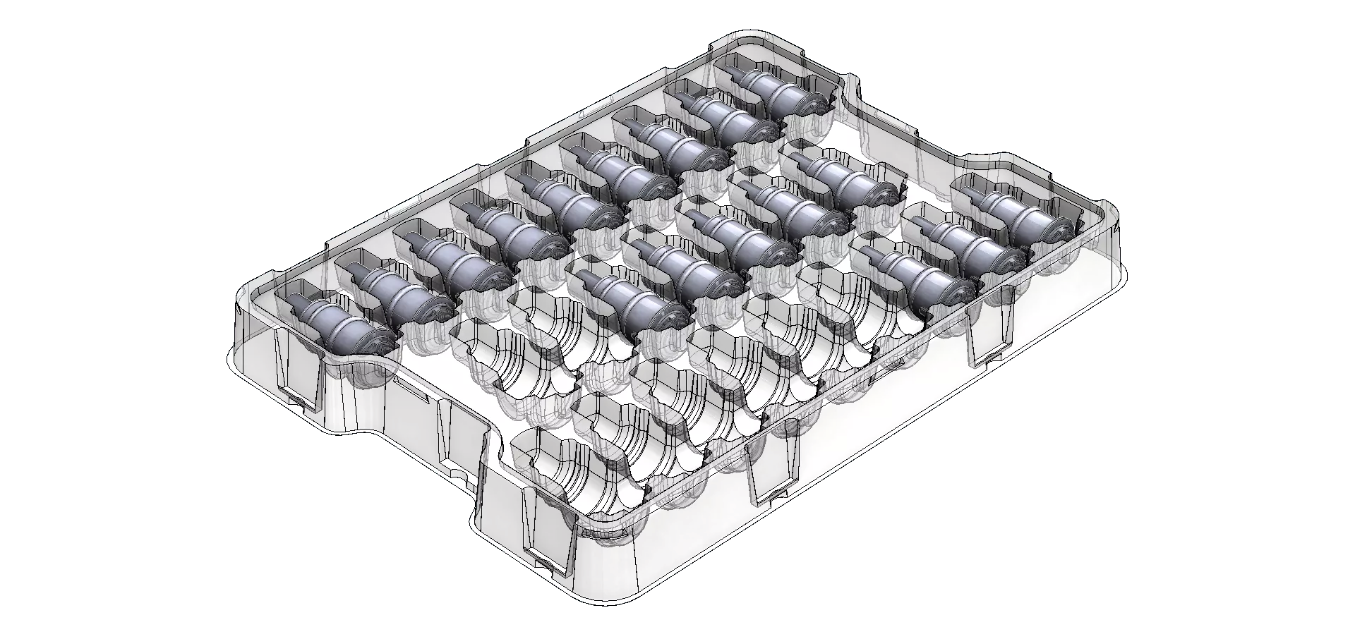 vacuum formed transit tray rendering